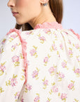MILLE Clothing Colette Top in Rose Block Print