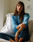 MILLE Clothing Constance Top in Cendre Blue