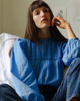 MILLE Clothing Constance Top in Cendre Blue