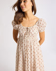 MILLE Clothing Coralie Dress in Blush Foulard