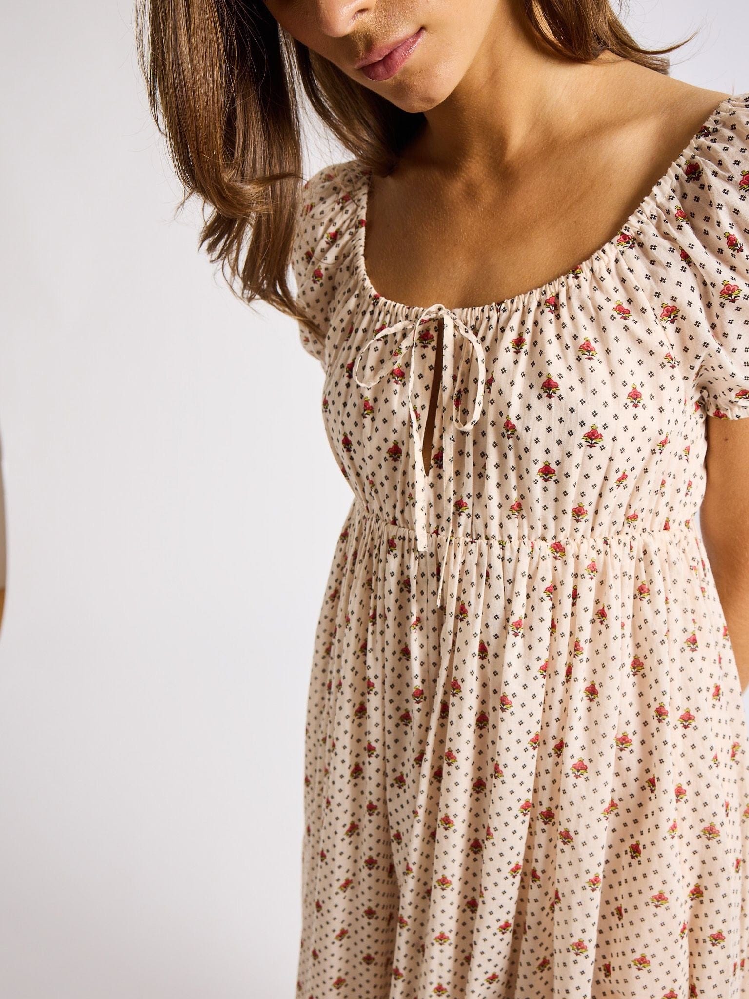 MILLE Clothing Coralie Dress in Blush Foulard