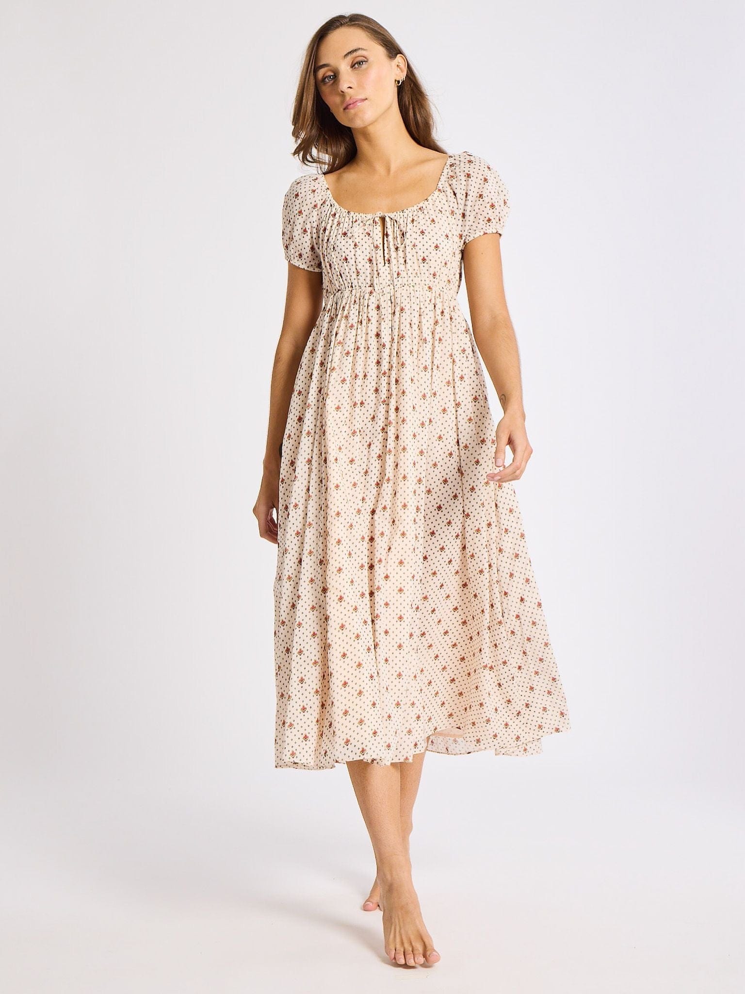 MILLE Clothing Coralie Dress in Blush Foulard