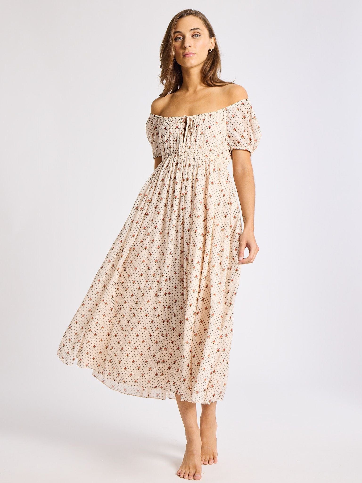 MILLE Clothing Coralie Dress in Blush Foulard