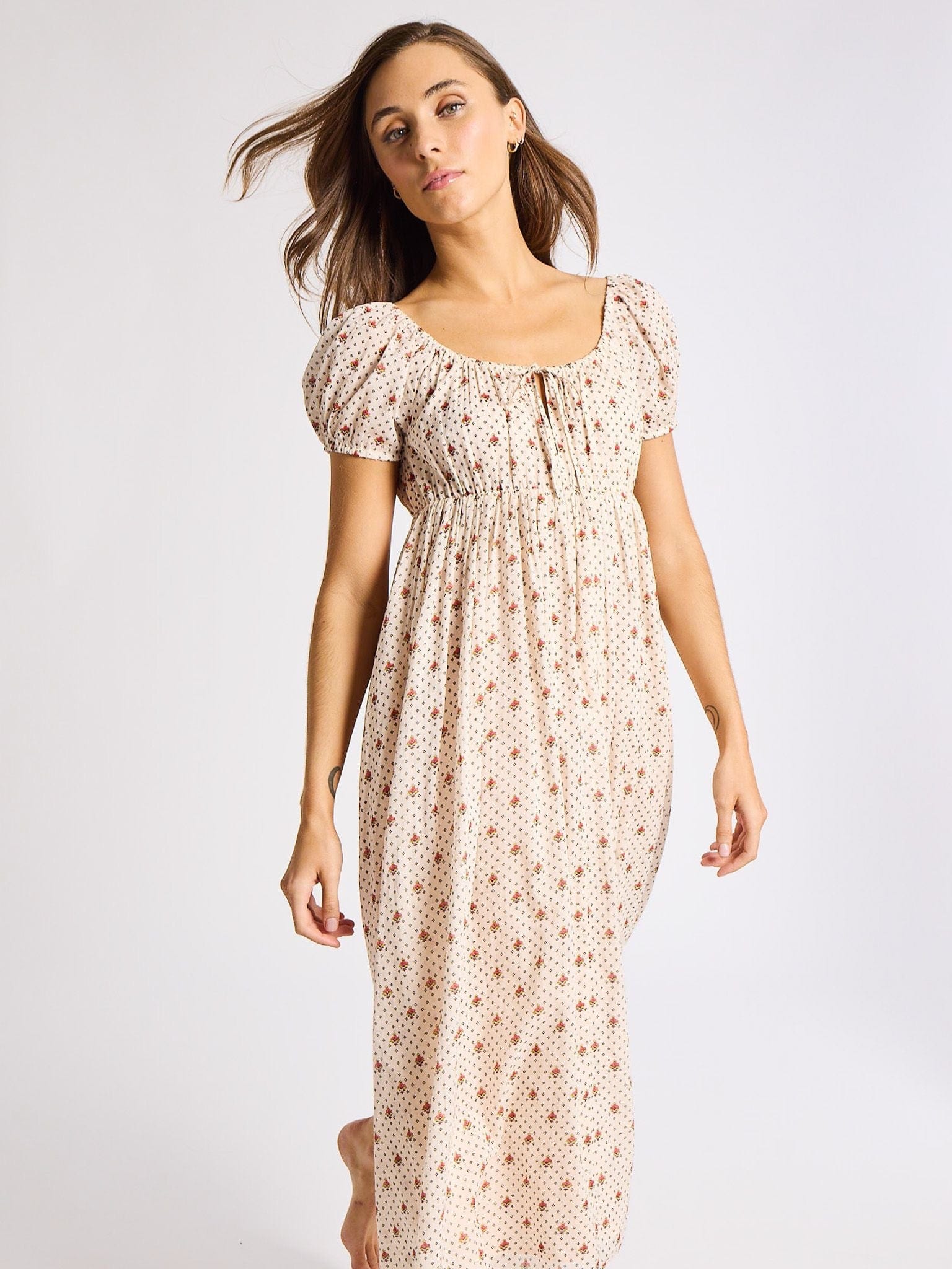 MILLE Clothing Coralie Dress in Blush Foulard