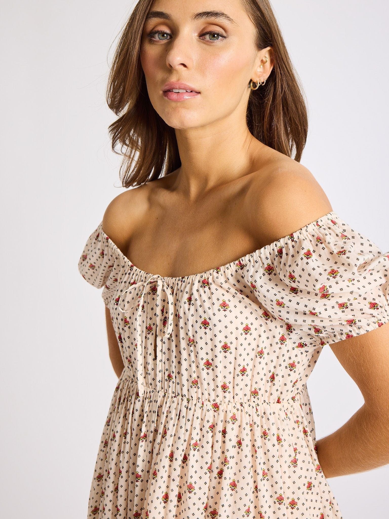 MILLE Clothing Coralie Dress in Blush Foulard