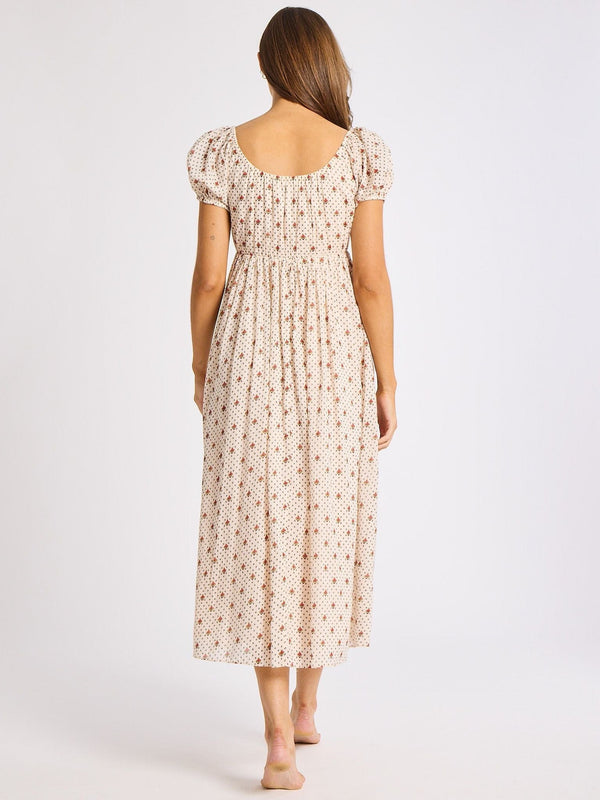 Coralie Dress in Blush Foulard — view 7