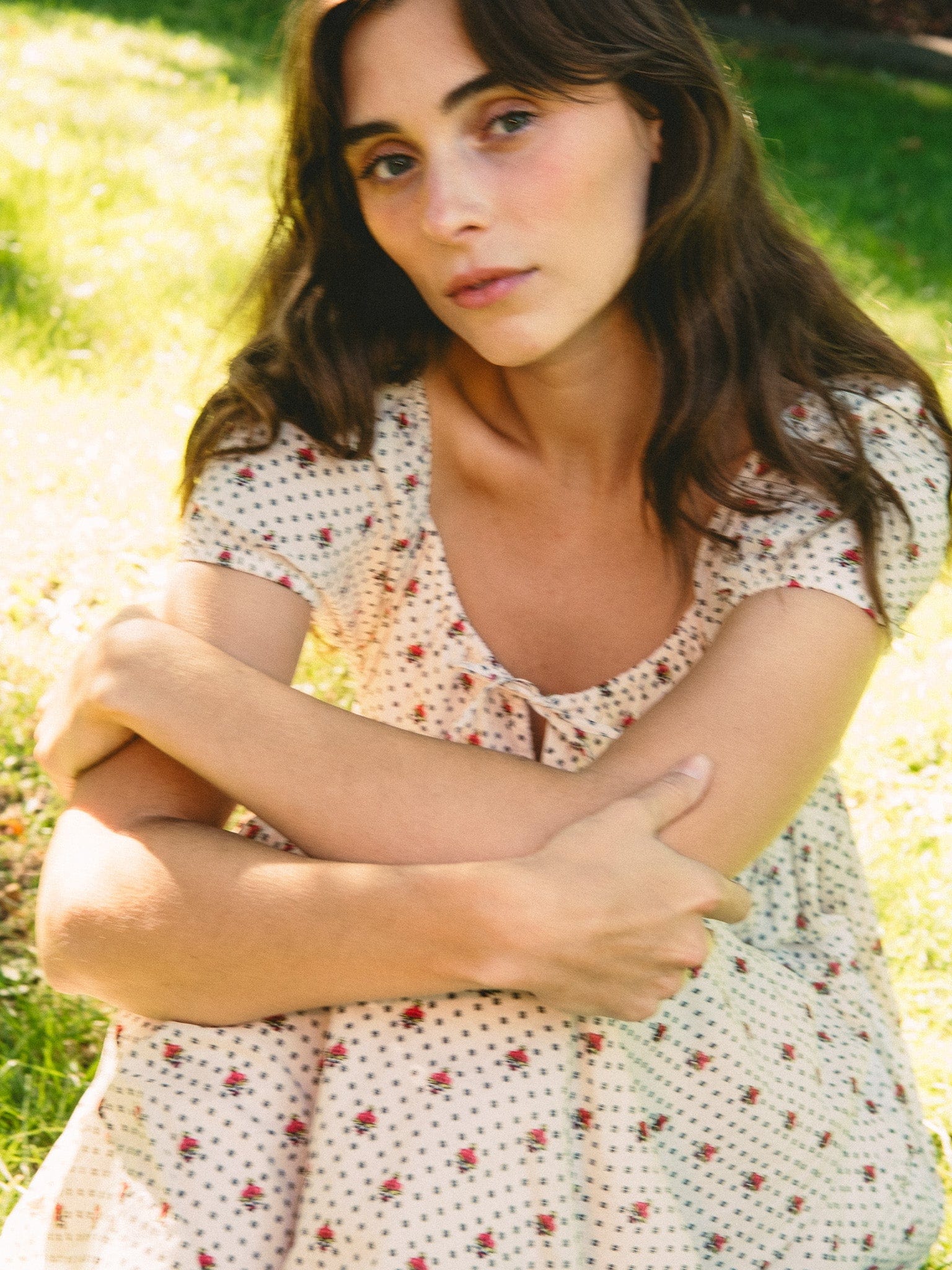 MILLE Clothing Coralie Dress in Blush Foulard