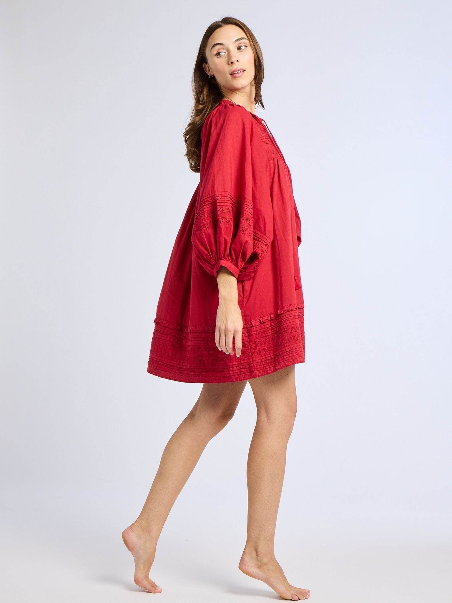MILLE Clothing Daisy Dress in Cherry Lace