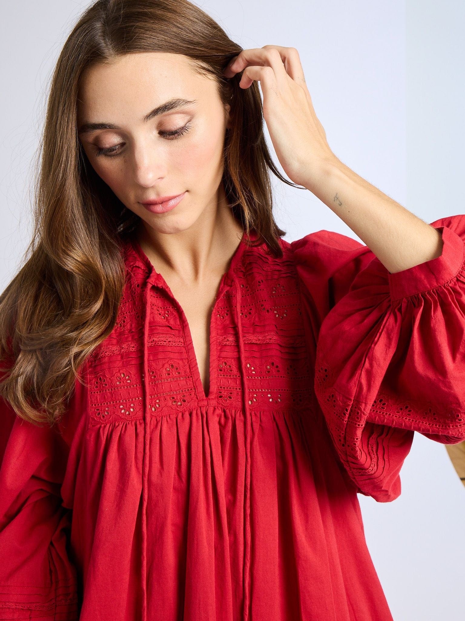 MILLE Clothing Daisy Dress in Cherry Lace