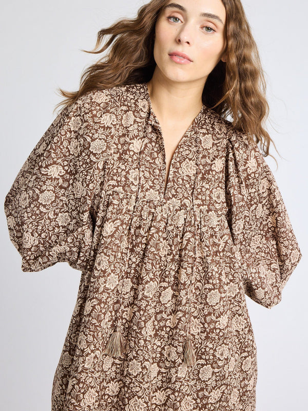 Daisy Dress in Cocoa Floral — view 4