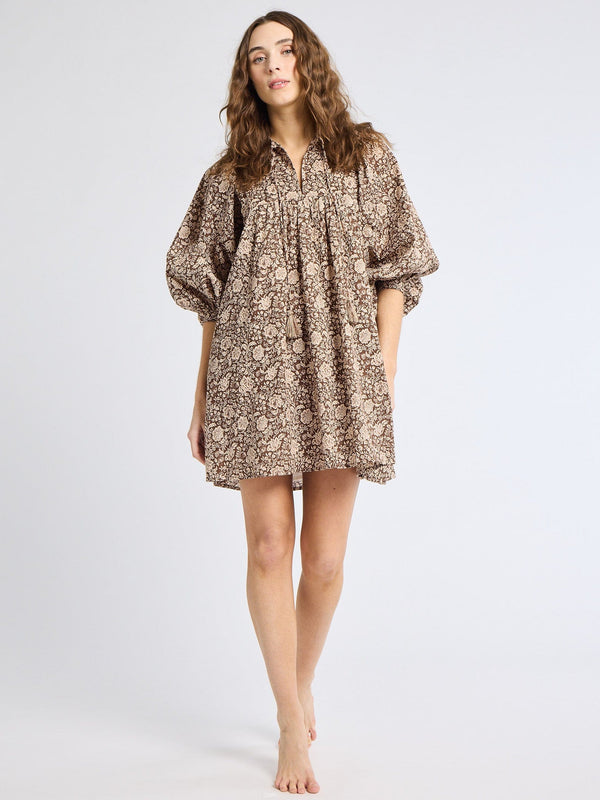 Daisy Dress in Cocoa Floral — view 1