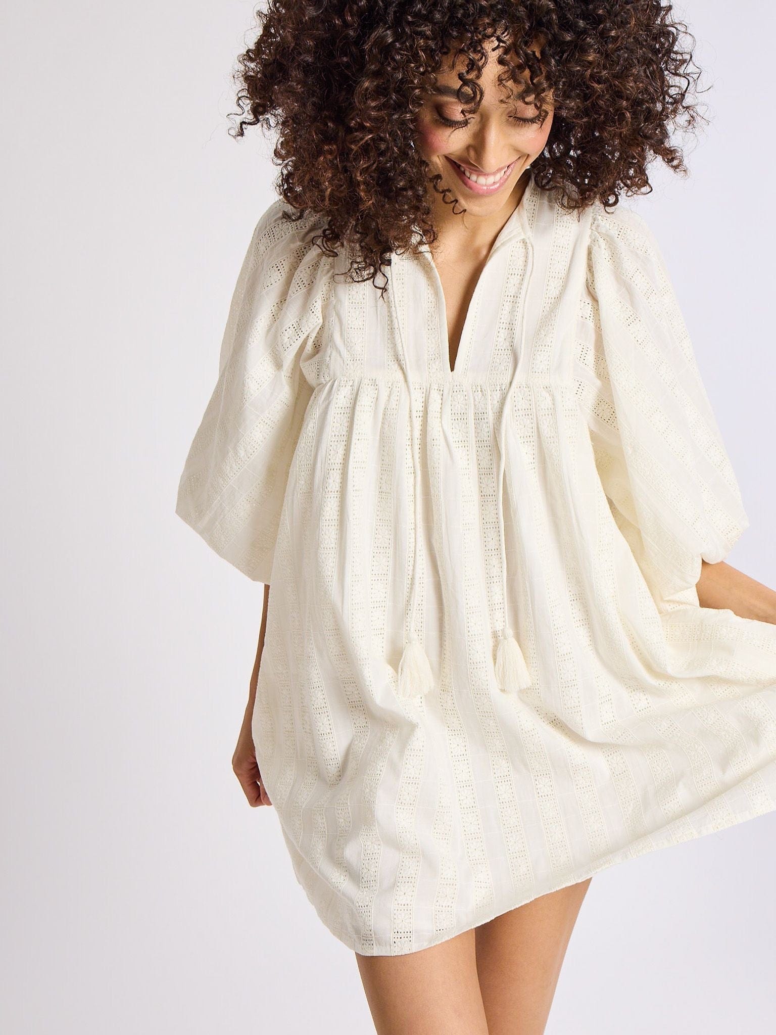 MILLE Daisy Dress in Ivory Eyelet XL MILLE Daisy Dress in Ivory Eyelet XL