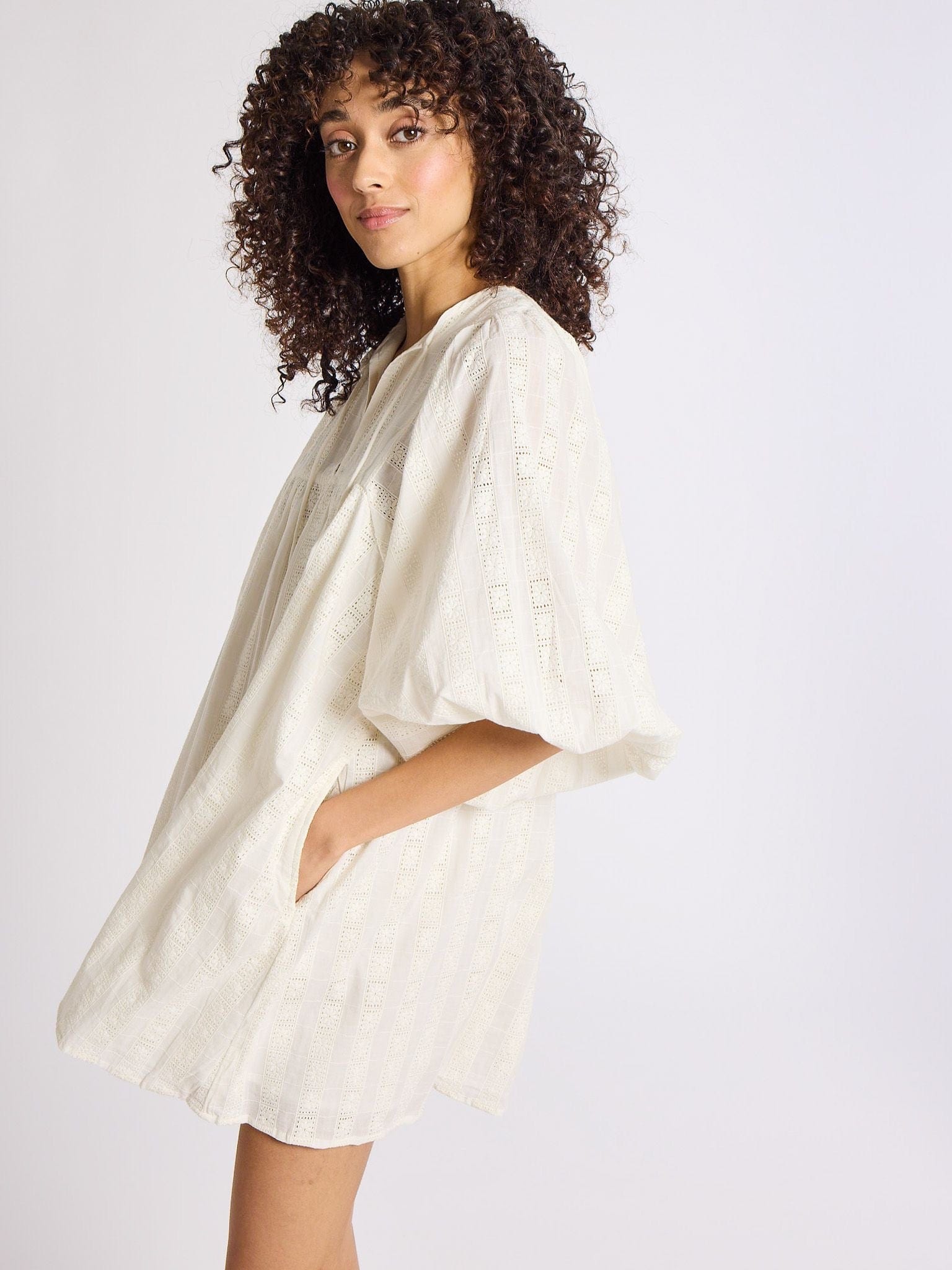 MILLE Clothing Daisy Dress in Ivory Eyelet