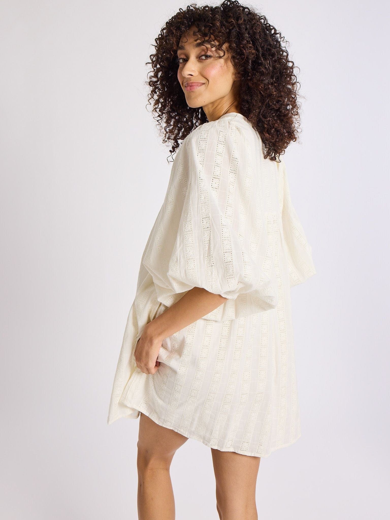 MILLE Clothing Daisy Dress in Ivory Eyelet