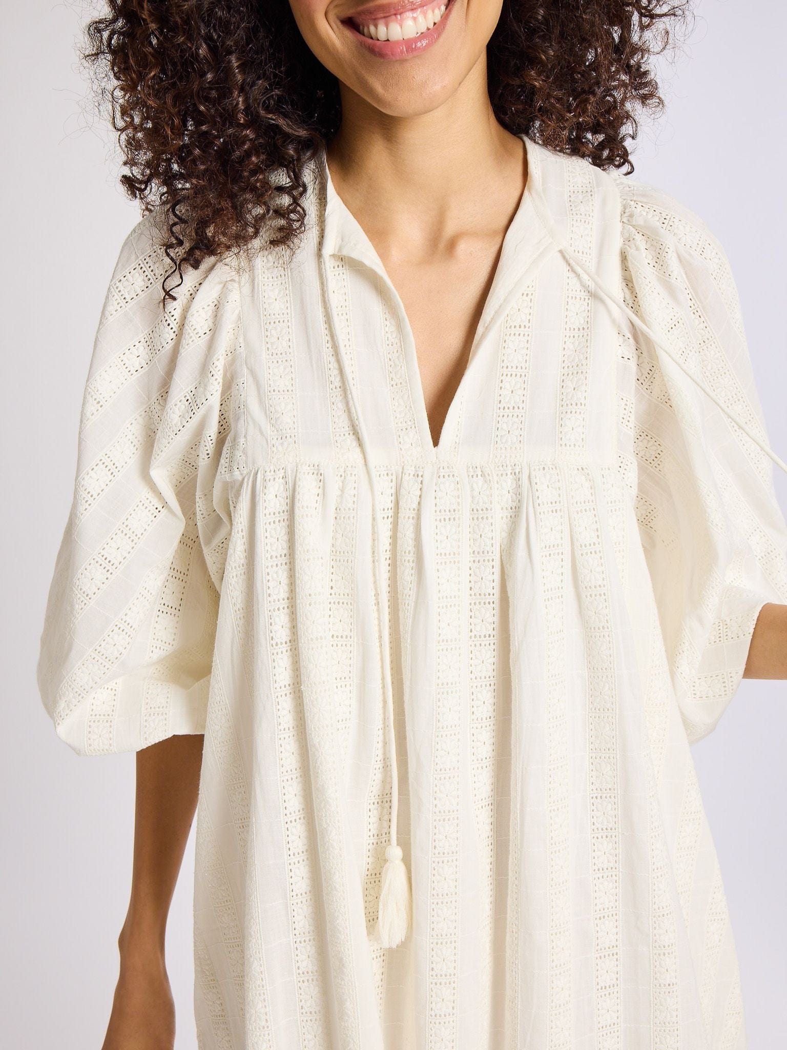 MILLE Clothing Daisy Dress in Ivory Eyelet