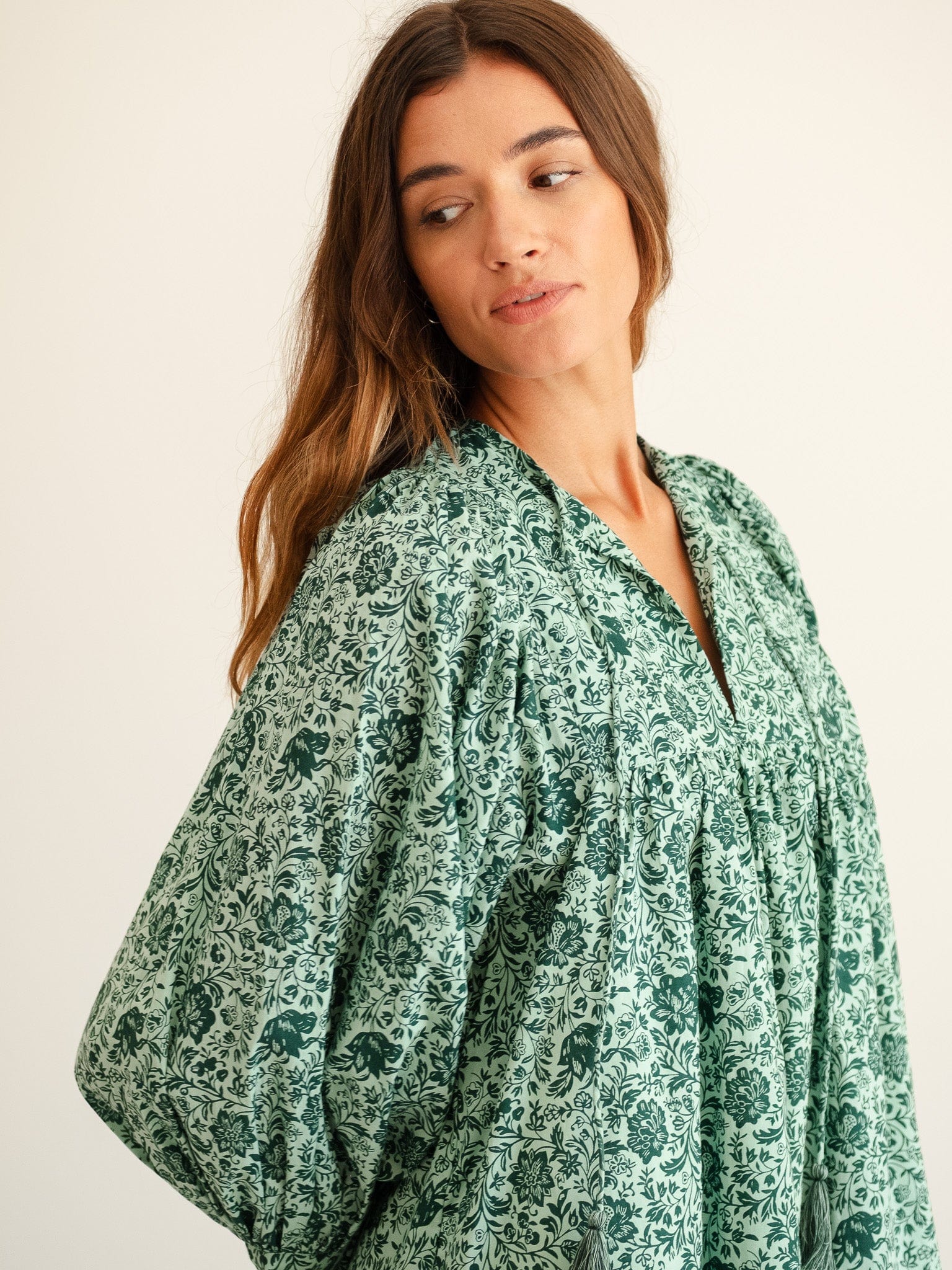 MILLE Clothing Daisy Dress in Jade Floral