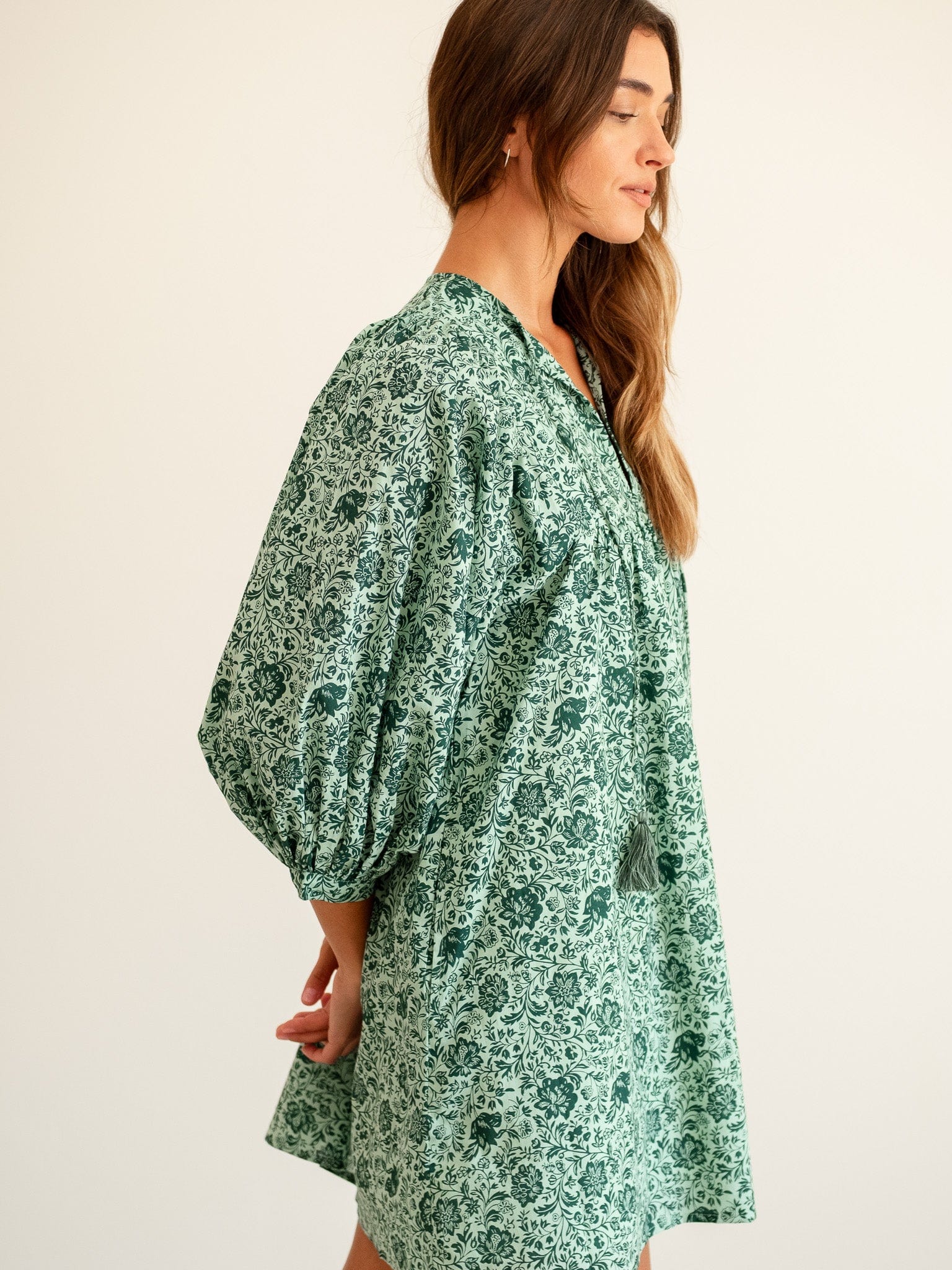 MILLE Clothing Daisy Dress in Jade Floral