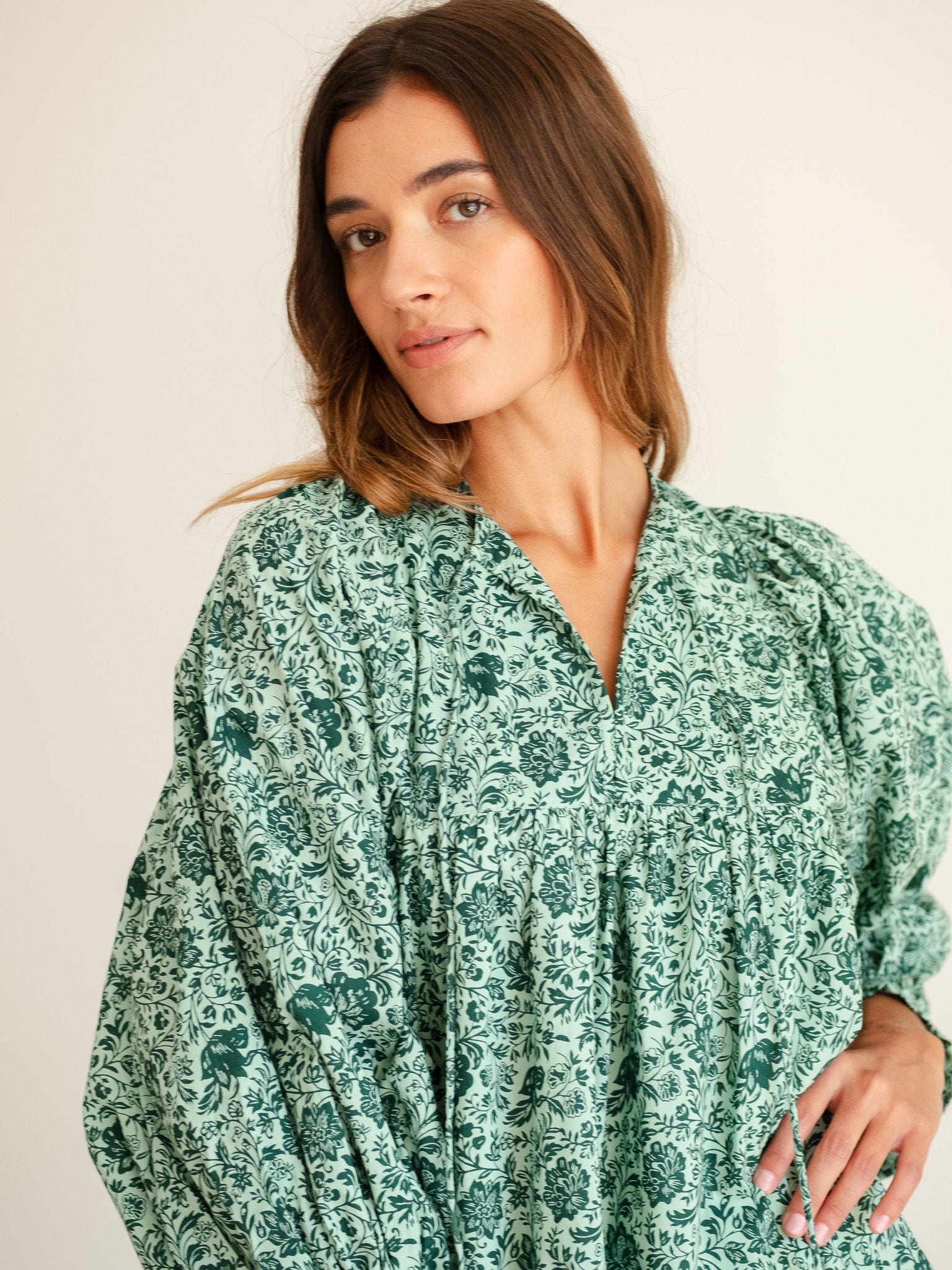 MILLE Clothing Daisy Dress in Jade Floral