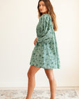 MILLE Clothing Daisy Dress in Jade Floral