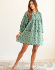 MILLE Clothing Daisy Dress in Jade Floral