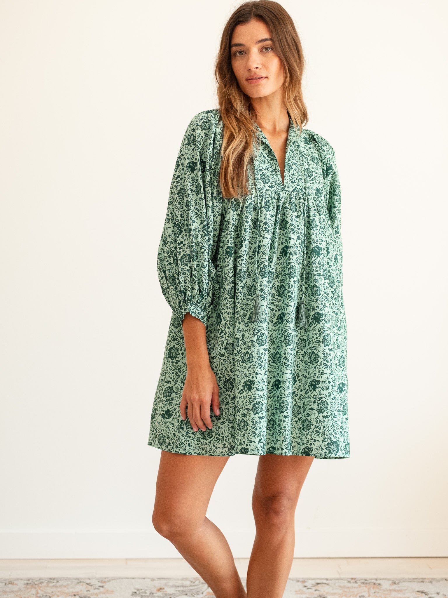 MILLE Clothing Daisy Dress in Jade Floral
