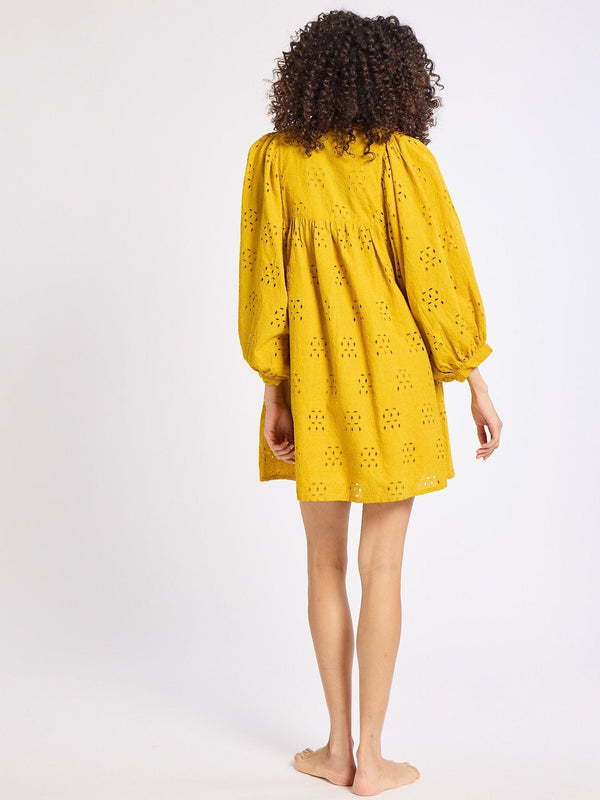 Daisy Dress in Marigold Eyelet — view 8