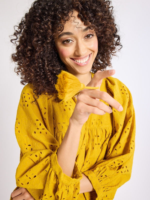 Daisy Dress in Marigold Eyelet — view 6