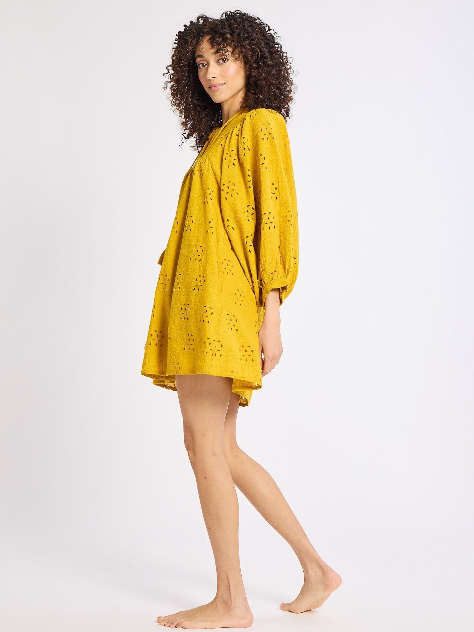 MILLE Clothing Daisy Dress in Marigold Eyelet