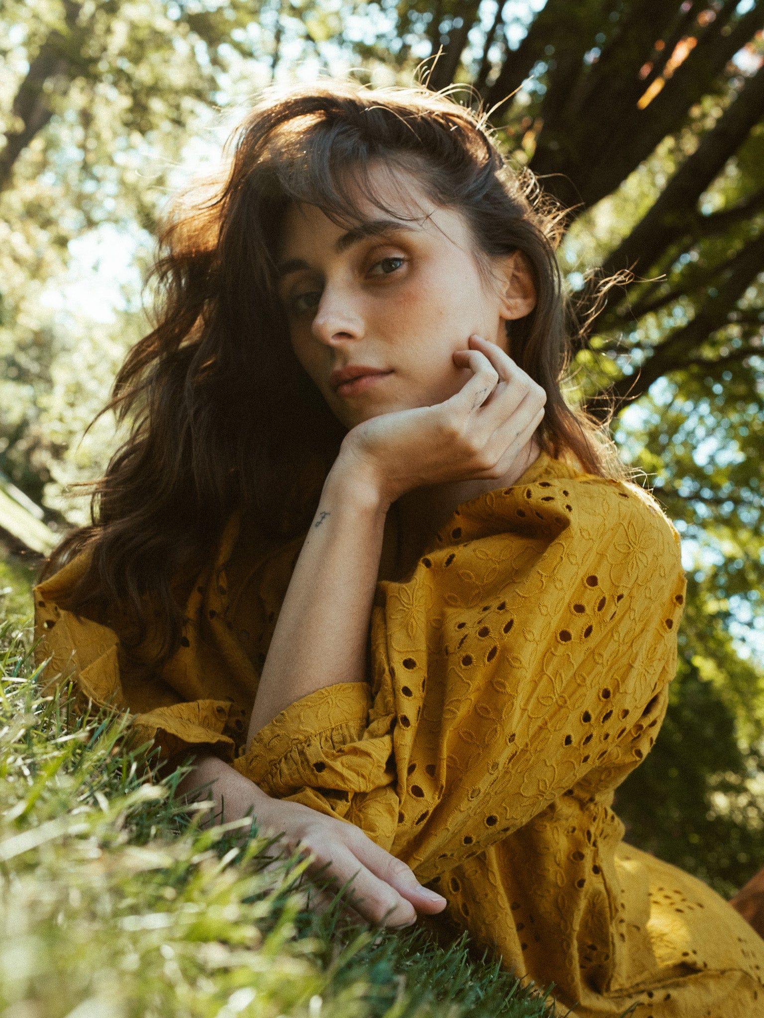 MILLE Daisy Dress in Marigold Eyelet XXS