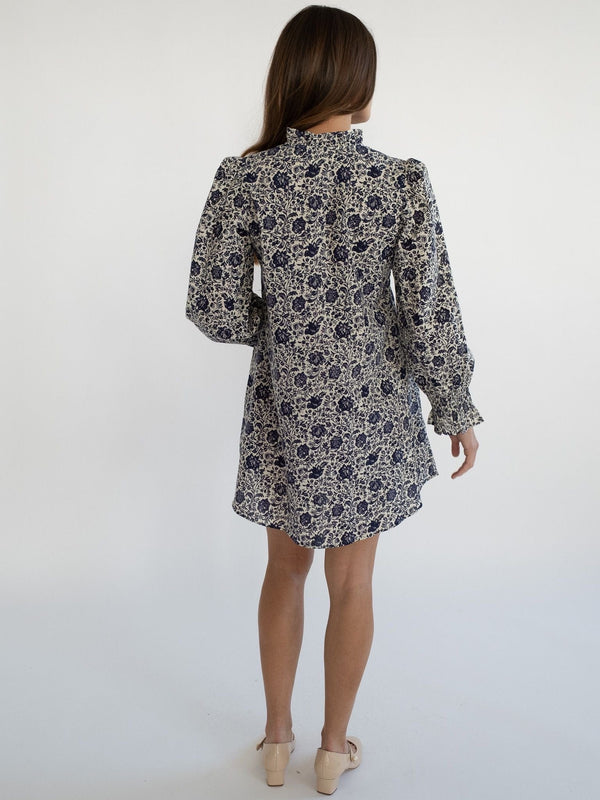 Dakota Dress in Indigo Floral — view 10