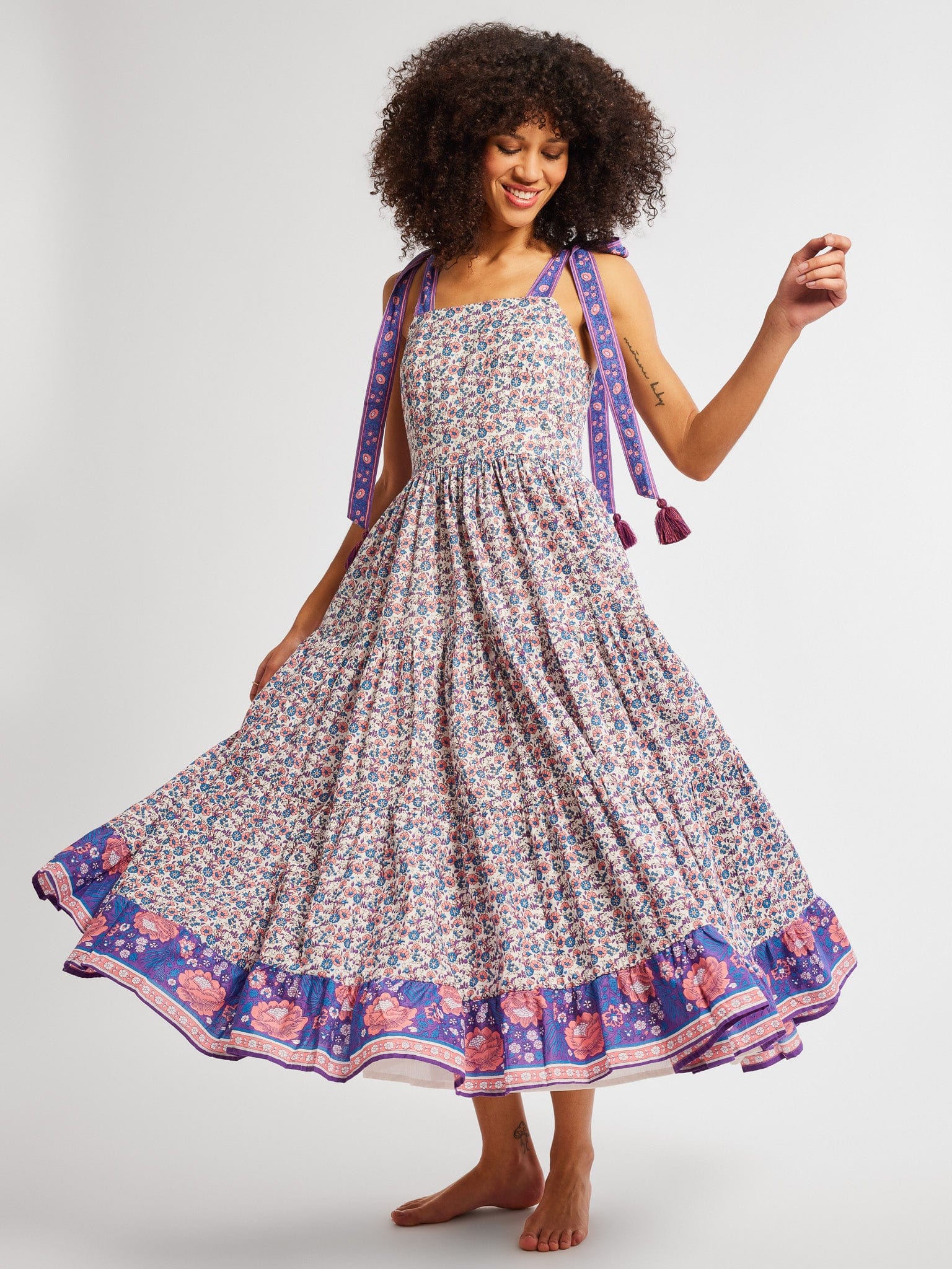 MILLE Clothing Daphne Dress in Bluebell