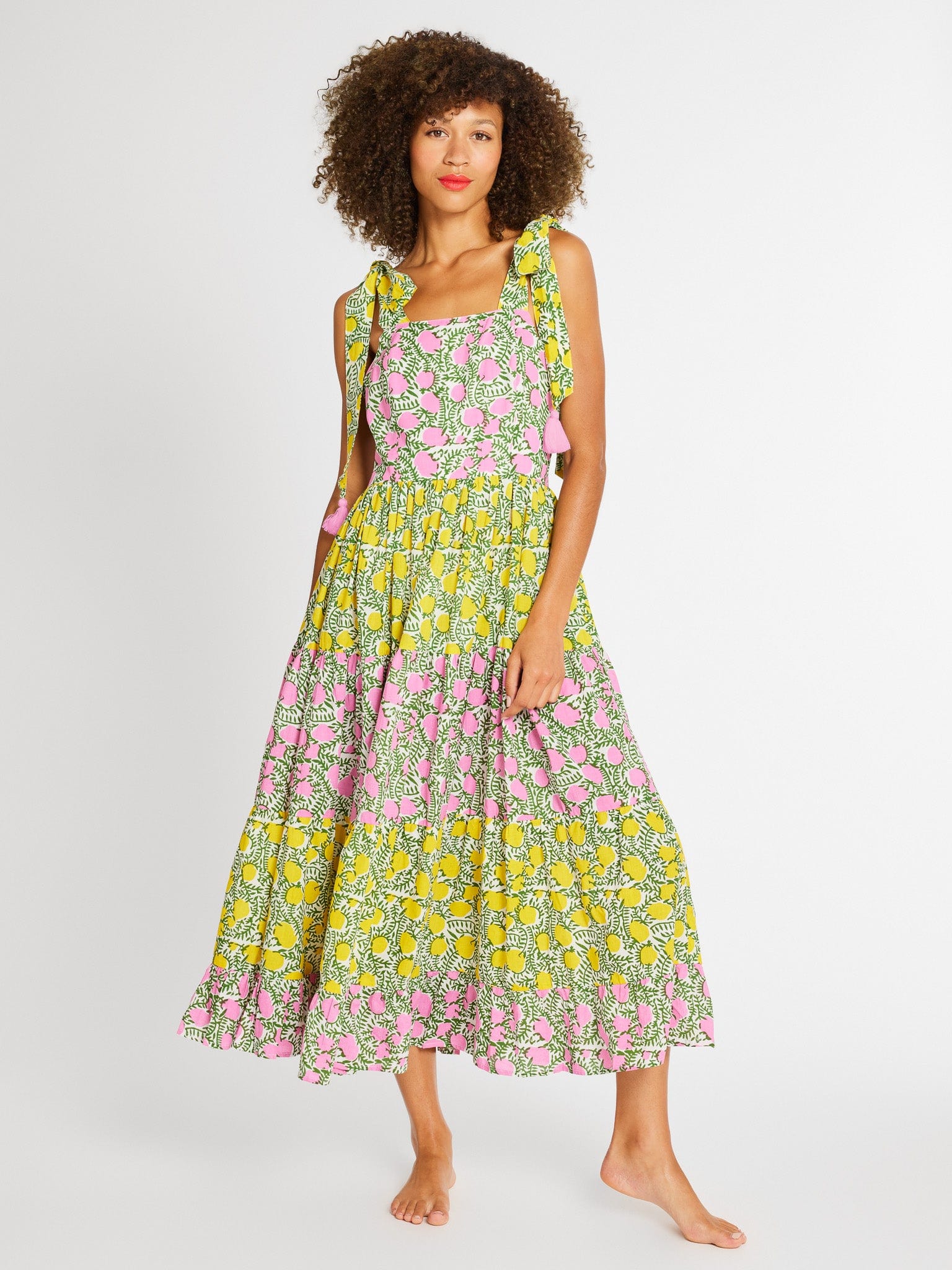 MILLE Clothing Daphne Dress in Patchwork Lemonade