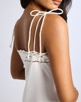MILLE Clothing Demi Dress in White Embroidered Linen
