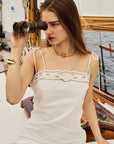 MILLE Clothing Demi Dress in White Embroidered Linen