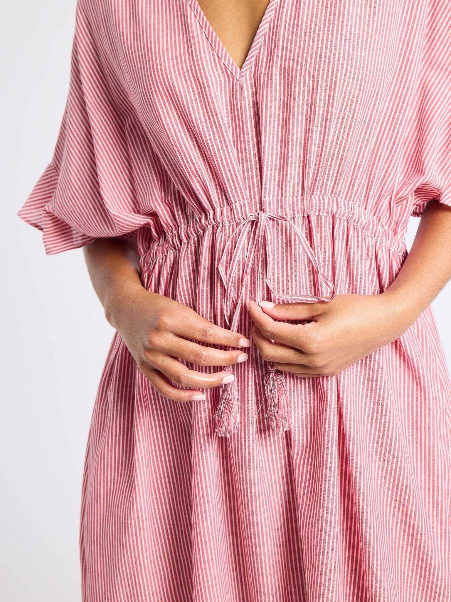 MILLE Clothing Eden Caftan in Tango Stripe