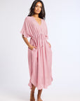 MILLE Clothing Eden Caftan in Tango Stripe