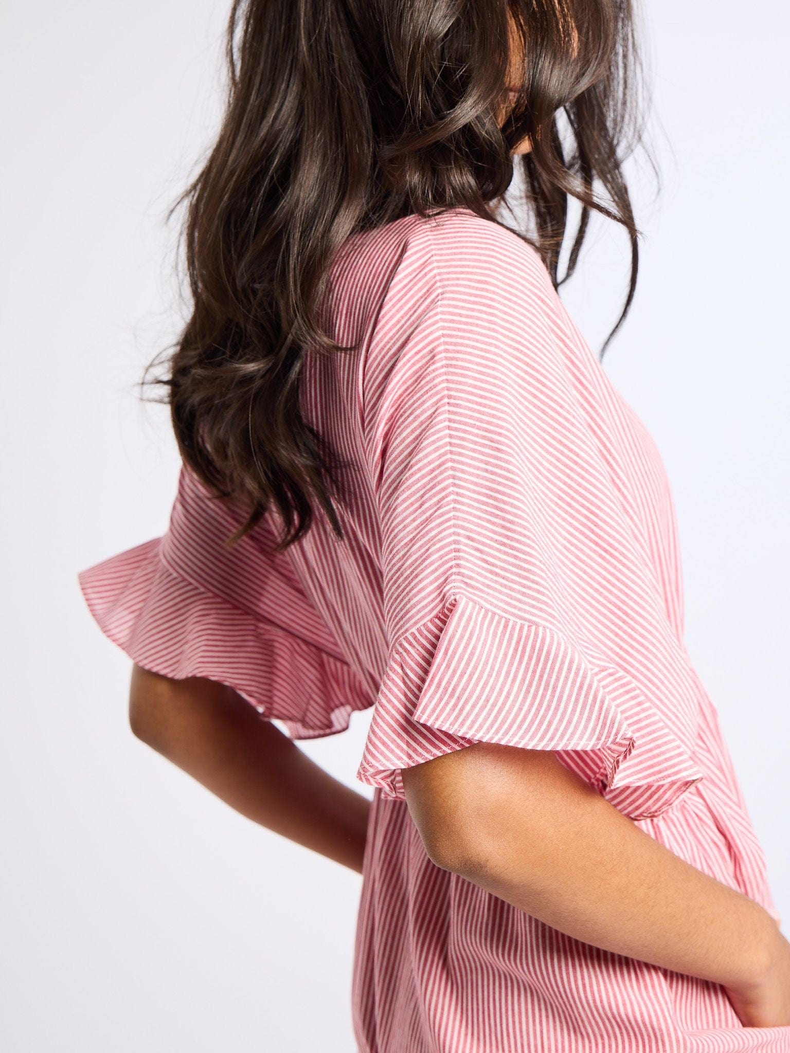 MILLE Clothing Eden Caftan in Tango Stripe