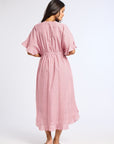 MILLE Clothing Eden Caftan in Tango Stripe