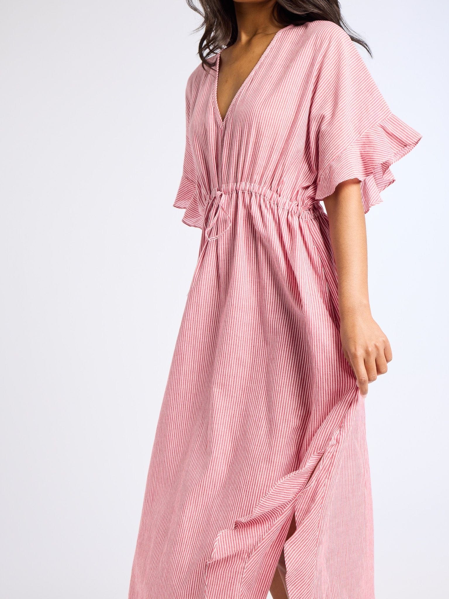 MILLE Clothing Eden Caftan in Tango Stripe