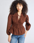 MILLE Clothing Ella Top in Chocolate