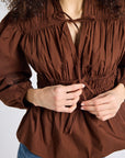 MILLE Clothing Ella Top in Chocolate