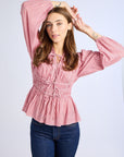 MILLE Clothing Ella Top in Tango Stripe