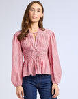 MILLE Clothing Ella Top in Tango Stripe