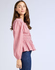 MILLE Clothing Ella Top in Tango Stripe