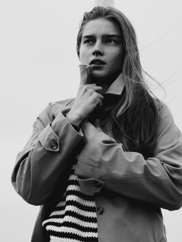 Flora Henley in Black Stripe — view 3