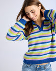 MILLE Clothing Flora Henley in Printemps Stripe