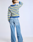 MILLE Clothing Flora Henley in Printemps Stripe