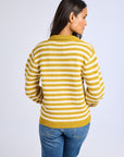 MILLE Clothing Flora Henley in Sand Stripe