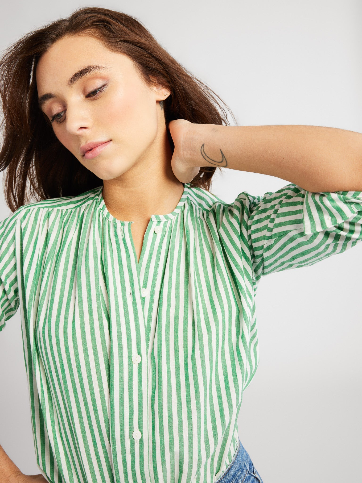 MILLE Clothing Florian Top in Kelly Stripe