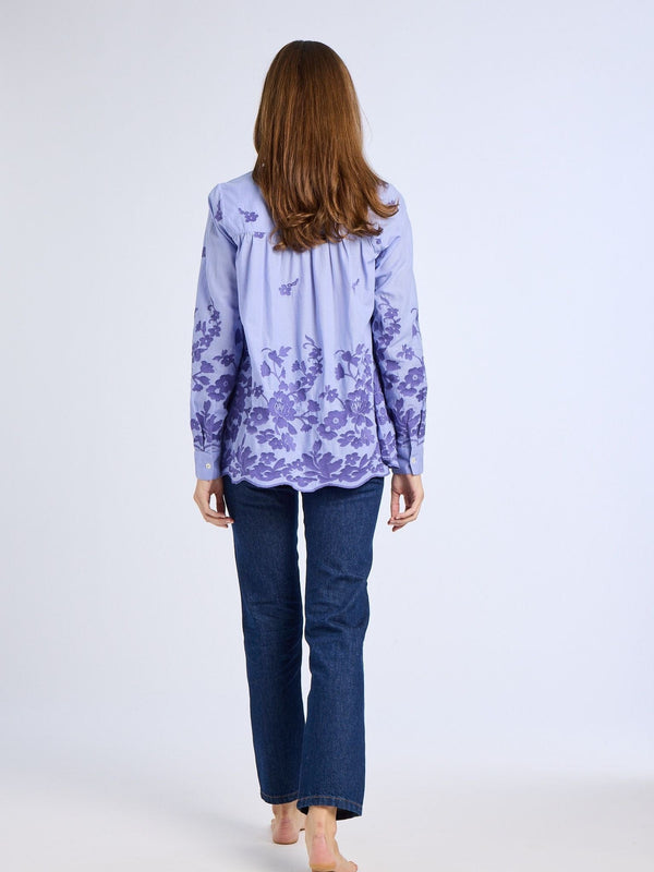 Florian Top in Periwinkle Embroidery — view 6